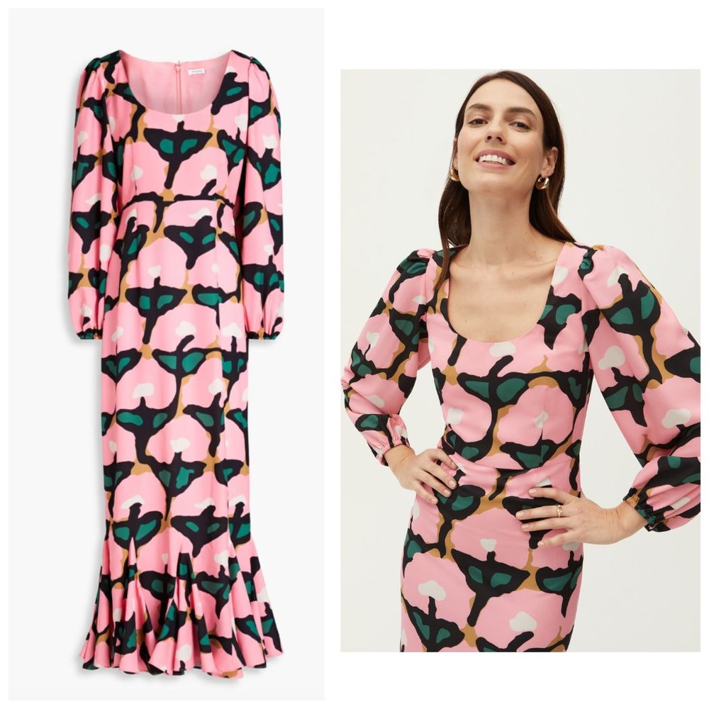 NWT Rhode Blair Dress Pink Crepe Rose Bloom Rosebloom Size 6 NEW